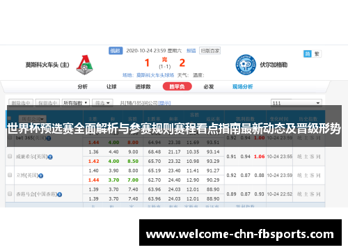世界杯预选赛全面解析与参赛规则赛程看点指南最新动态及晋级形势